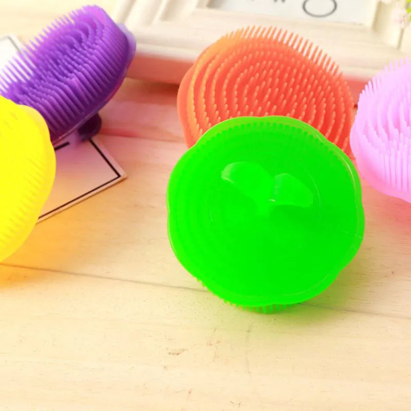 Round Pet Bath Brush – Colorful Grooming & Massage Comb