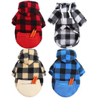 Reversible Plaid Dog Winter Coat – Fleece Lined Warm Jacket