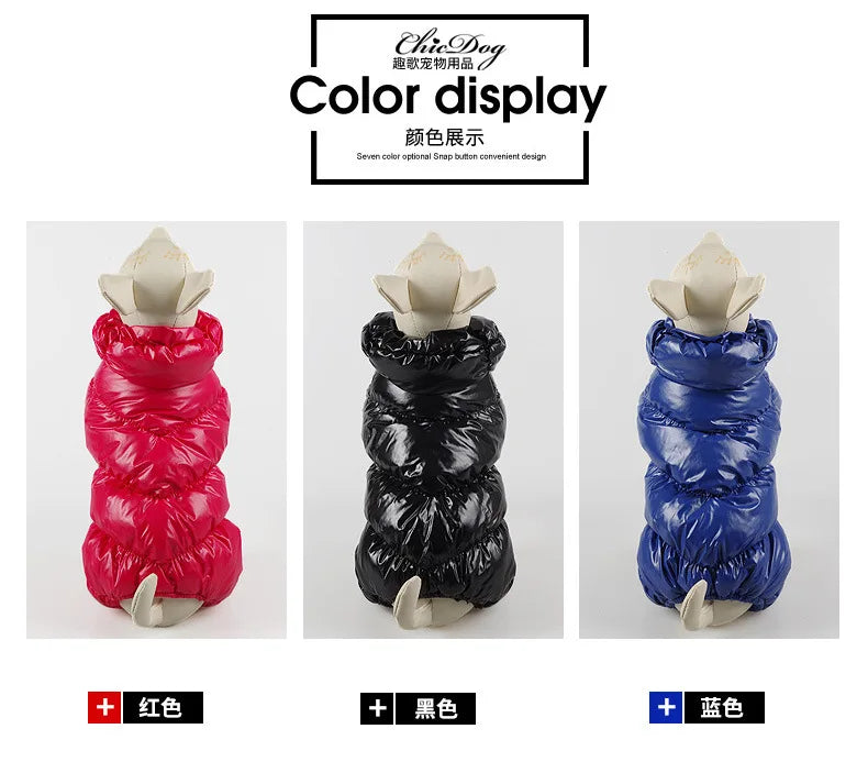 Winter Cotton Dog Coat – Thick Plush Warm Jacket