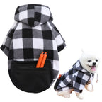 Reversible Plaid Dog Winter Coat – Fleece Lined Warm Jacket