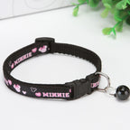 Adjustable Nylon Pet Collar with Bell – 19–32 cm Quick-Release Safety Collar for Dogs