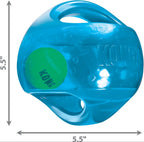 KONG Jumbler Dog Toy – Interactive Squeaky Ball with Handle (M/L)