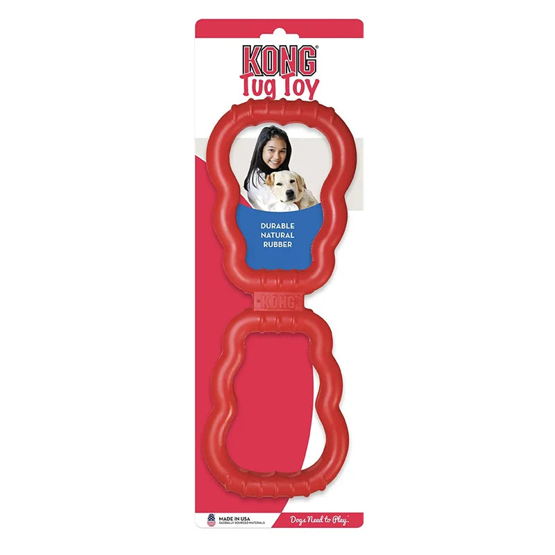 KONG Tug Toy for Dogs – Durable Natural Rubber Pull Toy