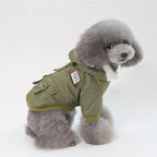 Brother Dog Cotton Winter Hooded Jacket – Warm Coat for Small Dogs