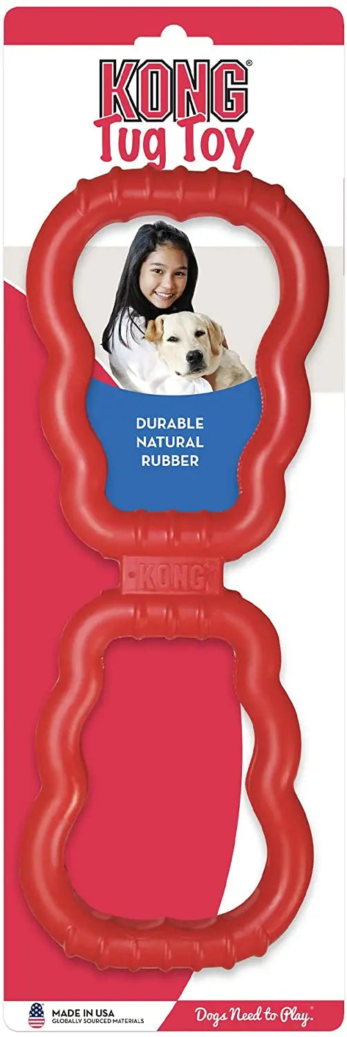KONG Tug Toy for Dogs – Durable Rubber Interactive Tug Toy