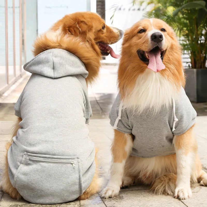 Reversible Plaid Dog Winter Coat – Fleece Lined Warm Jacket