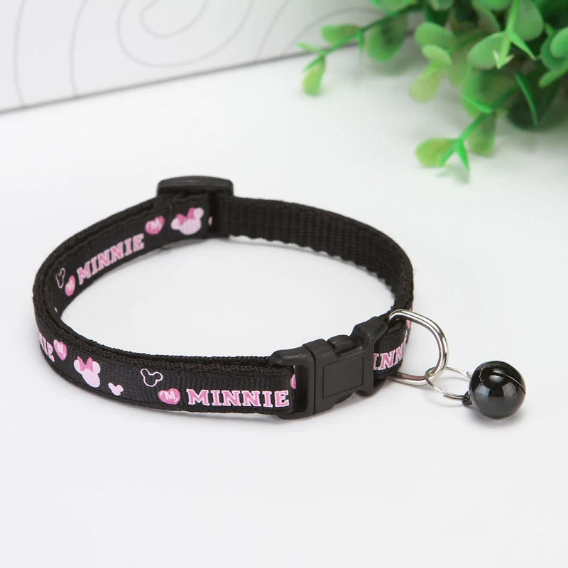 Adjustable Nylon Pet Collar with Bell – 19–32 cm Quick-Release Safety Collar for Dogs