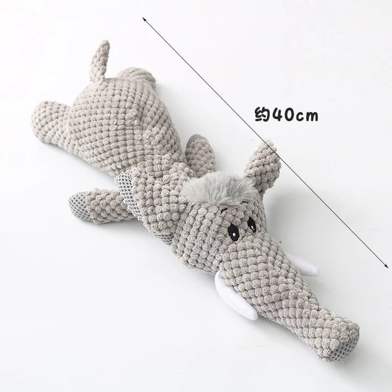 Cartoon Puppy Plush Dog Toy – Squeaky for Small Dogs