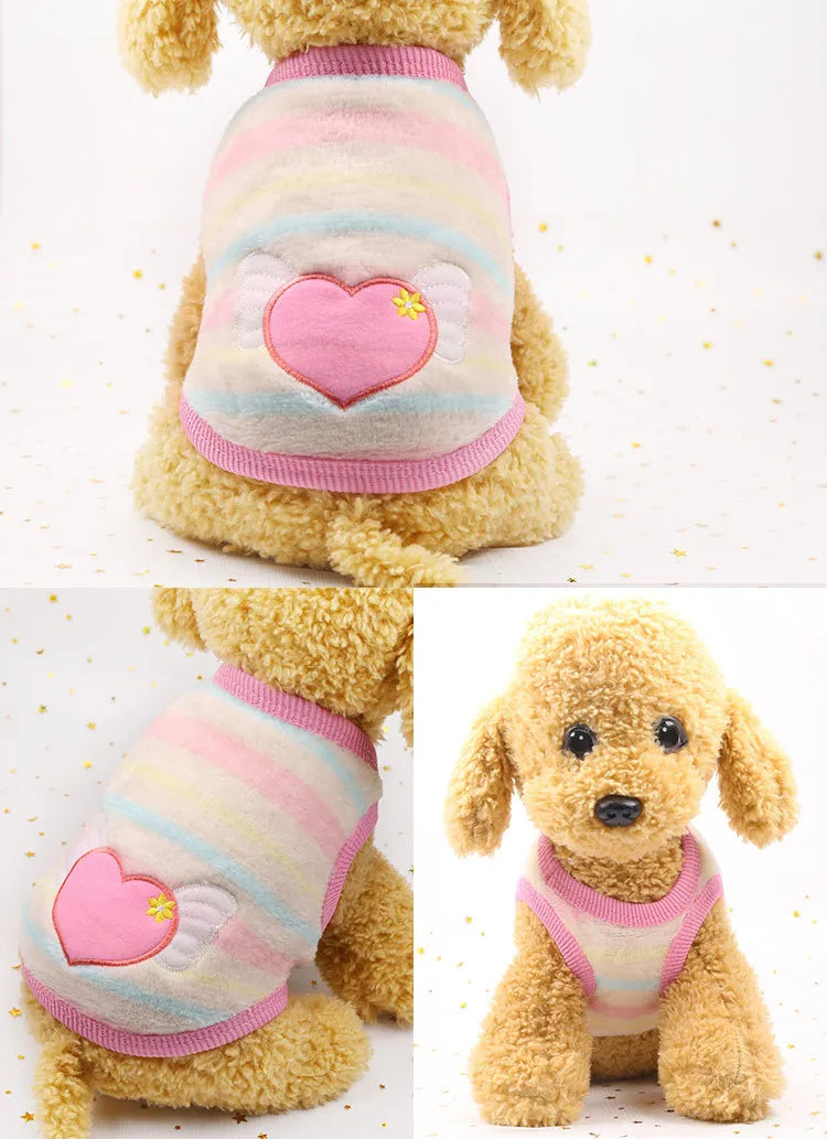 KAJIPETCN Winter Dog Vest – XXS Fleece Warm Coat for Small Dogs