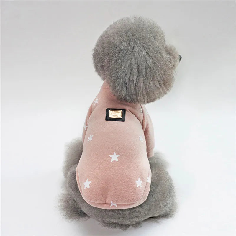 Brother Dog Cotton Winter Hooded Jacket – Warm Coat for Small Dogs