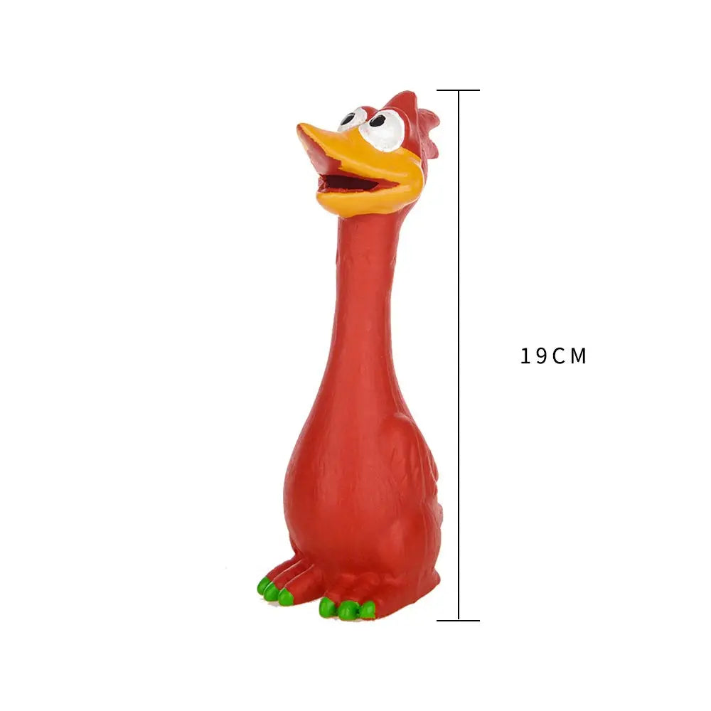 Screaming Rubber Chicken Dog Toy – Super Durable Squeaky for Fetch & Chew
