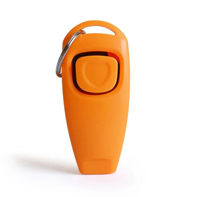 2-in-1 Dog Training Clicker & Whistle – Pet Behavior Training Tool with Keyring