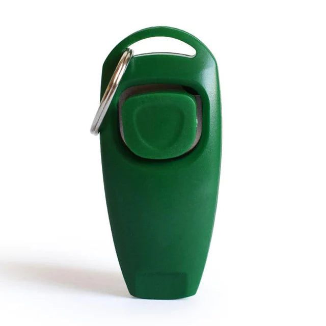 2-in-1 Dog Training Clicker & Whistle – Pet Behavior Training Tool with Keyring