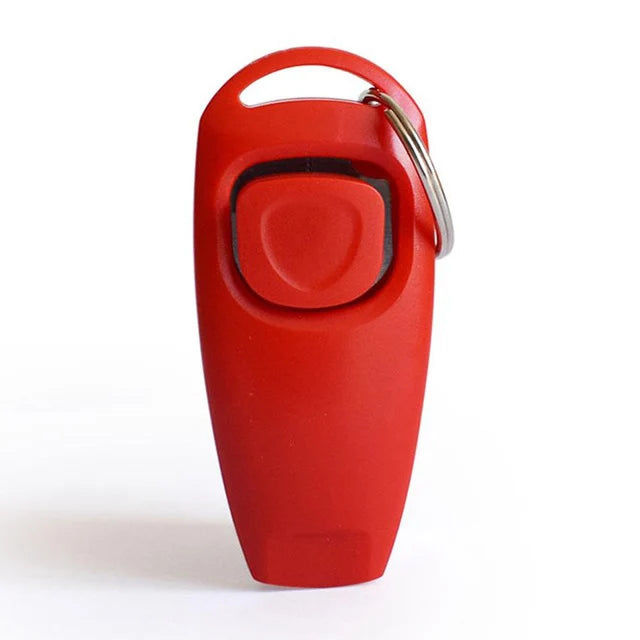 2-in-1 Dog Training Clicker & Whistle – Pet Behavior Training Tool with Keyring