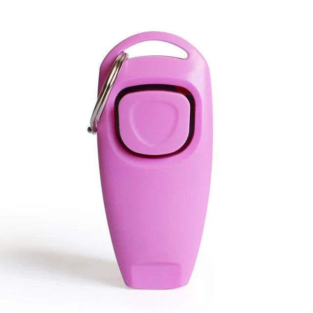 2-in-1 Dog Training Clicker & Whistle – Pet Behavior Training Tool with Keyring