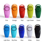 2-in-1 Dog Training Clicker & Whistle – Pet Behavior Training Tool with Keyring
