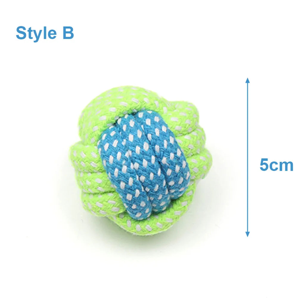Rope Ball Toy for Dogs — Teeth Cleaning and Interactive Play for Small to Medium Breeds