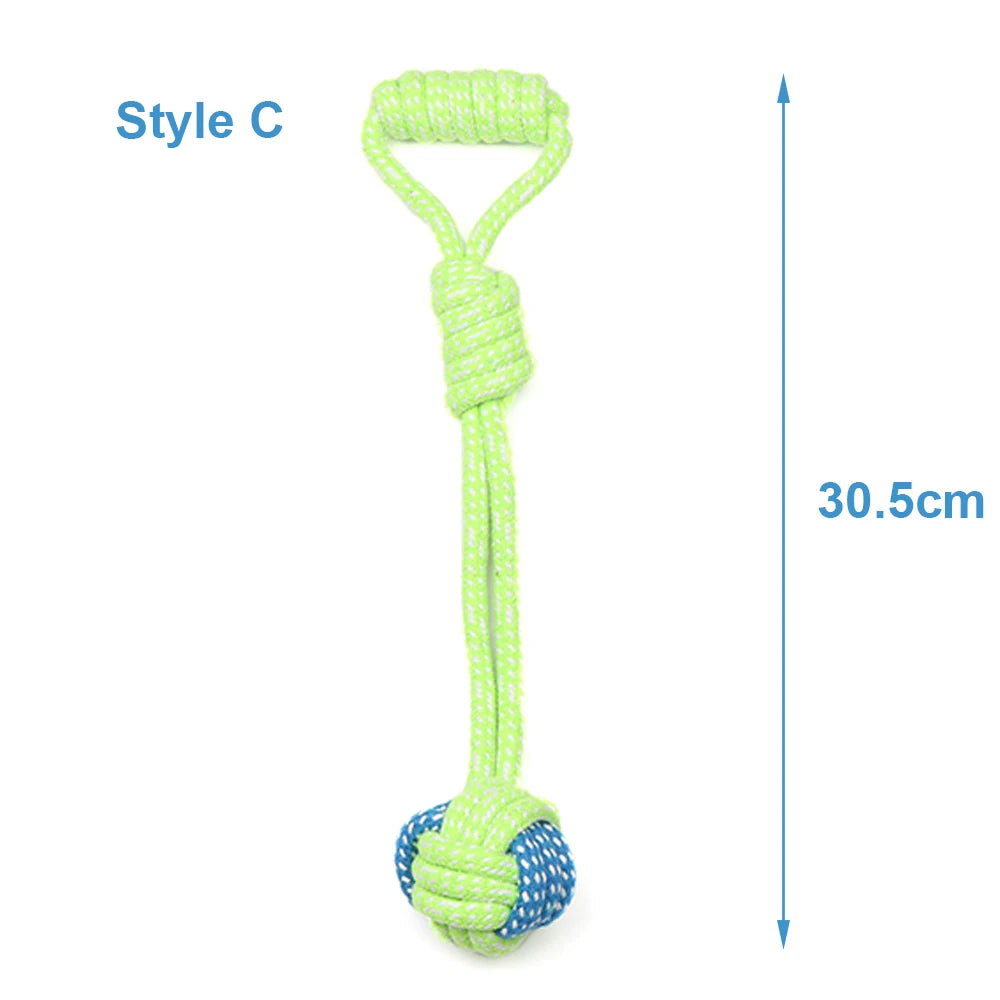 Rope Ball Toy for Dogs — Teeth Cleaning and Interactive Play for Small to Medium Breeds