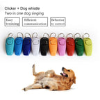 2-in-1 Dog Training Clicker & Whistle – Pet Behavior Training Tool with Keyring