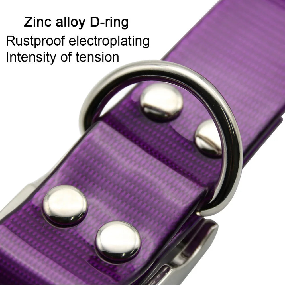 Wodondog TPU Nylon Dog Collar – Reflective Quick Release Waterproof