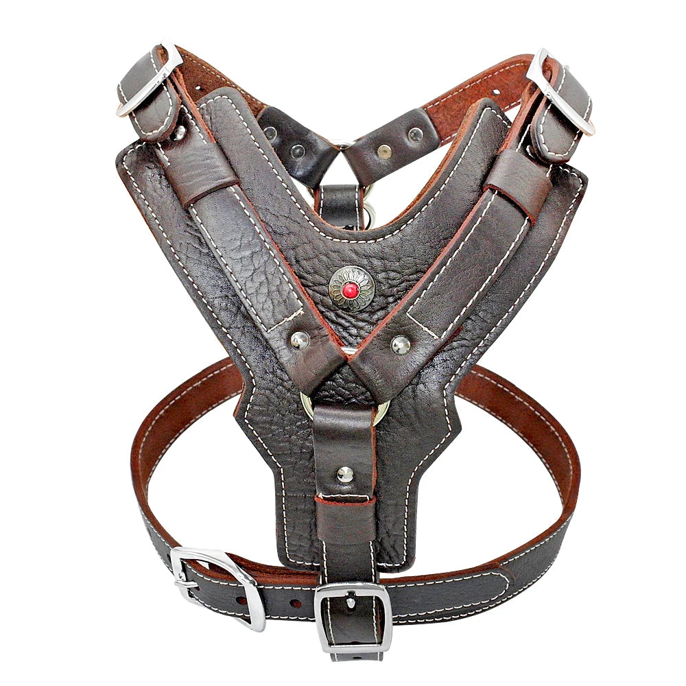 Leather Dog Harness – Heavy Duty Control Vest