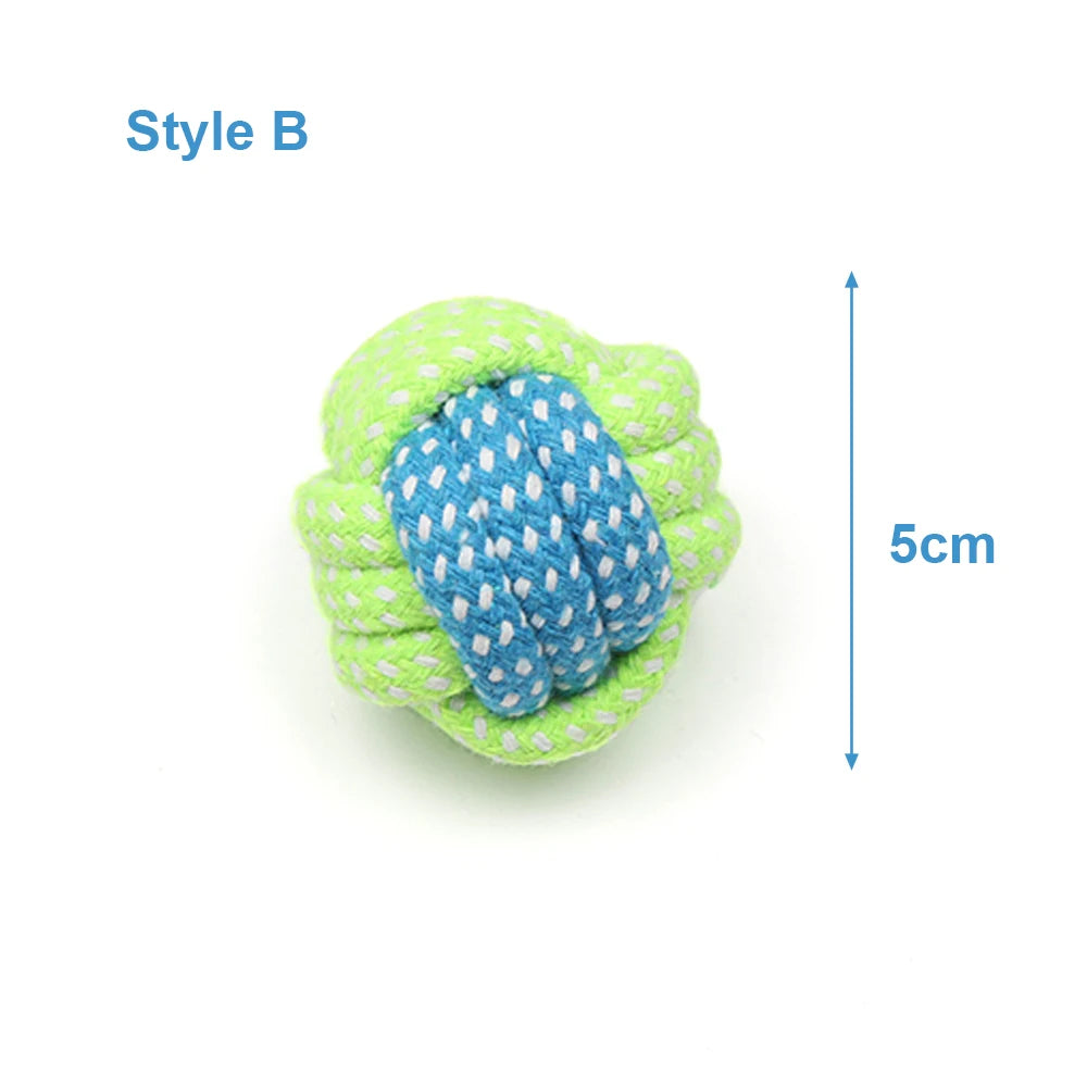 Rope Ball Toy for Dogs — Teeth Cleaning and Interactive Play for Small to Medium Breeds