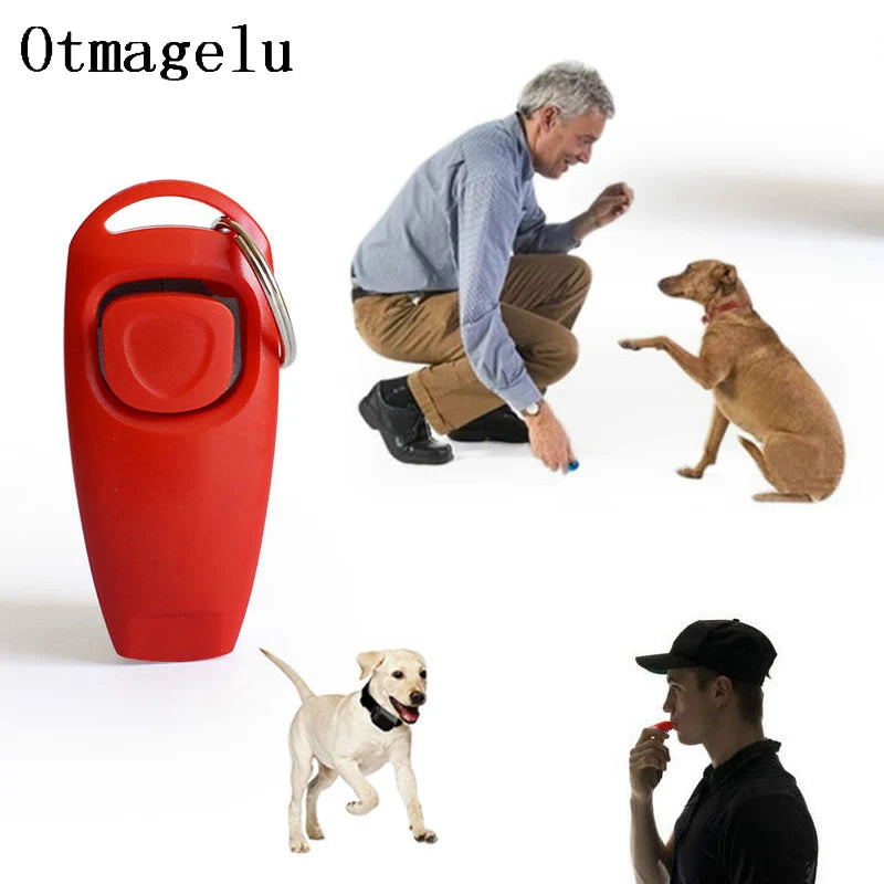 2-in-1 Dog Training Clicker & Whistle – Pet Behavior Training Tool with Keyring