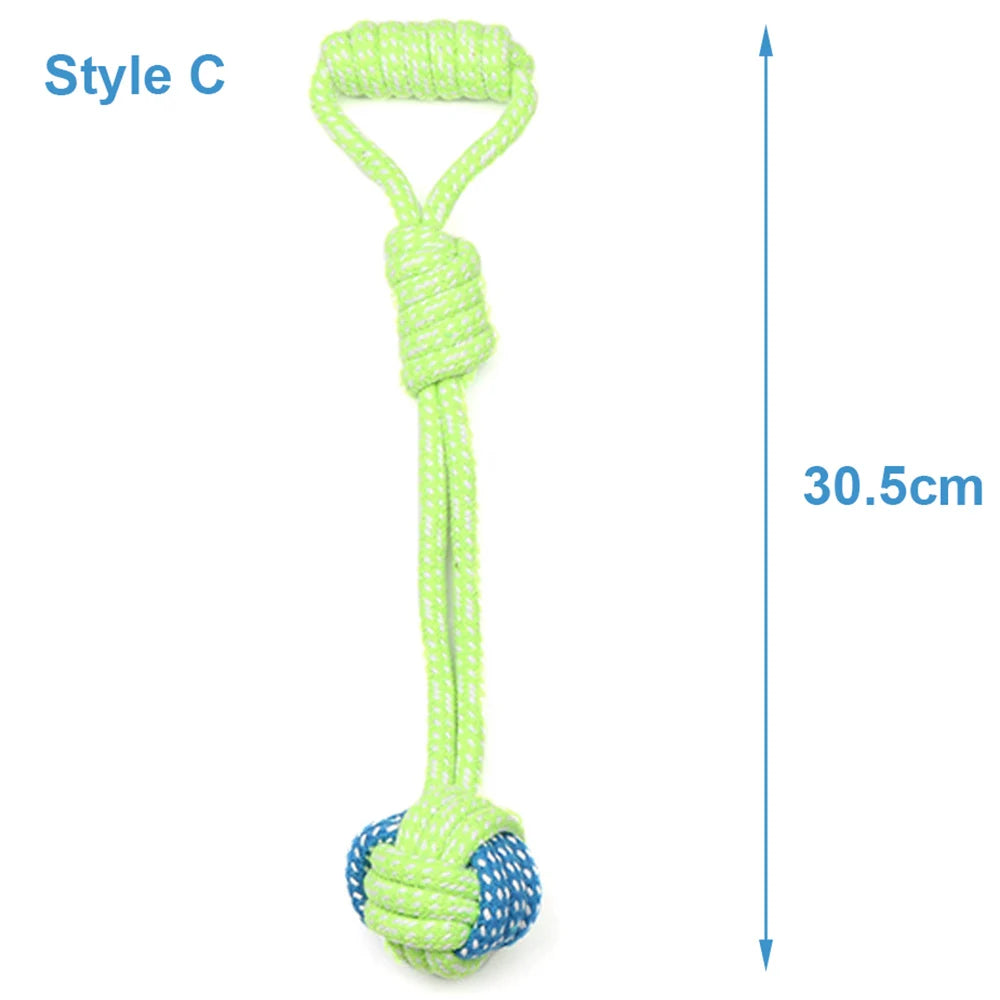 Rope Ball Toy for Dogs — Teeth Cleaning and Interactive Play for Small to Medium Breeds