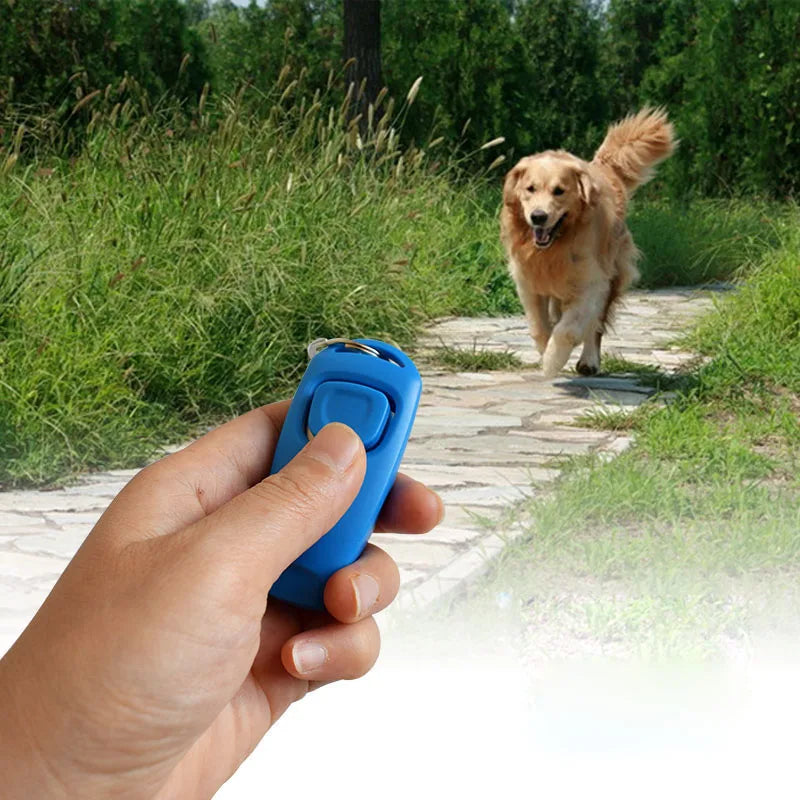 2-in-1 Dog Training Clicker & Whistle – Pet Behavior Training Tool with Keyring