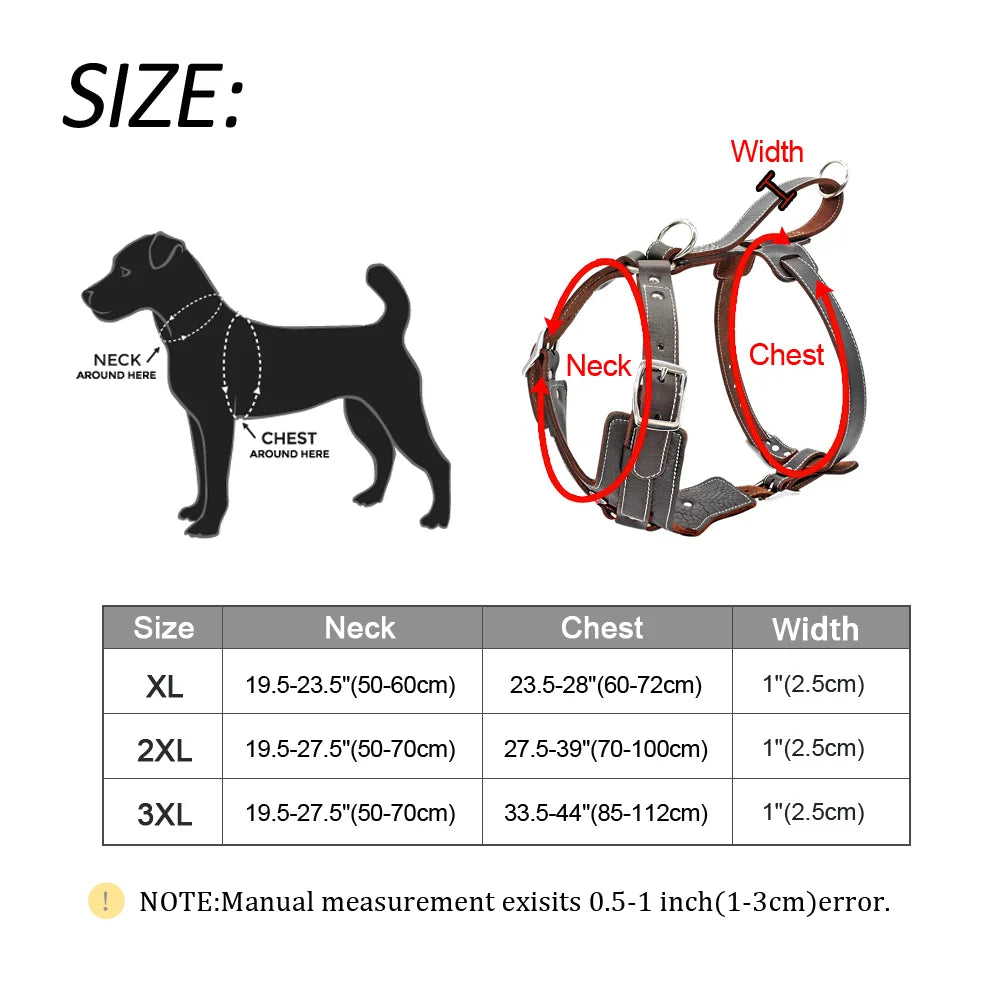 Leather Dog Harness – Heavy Duty Control Vest