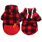 Reversible Plaid Dog Winter Coat – Fleece Lined Warm Jacket