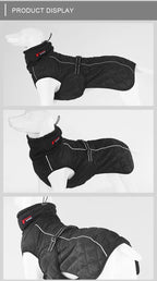 Waterproof Reflective Dog Coat – Cotton Lined Large Winter Jacket