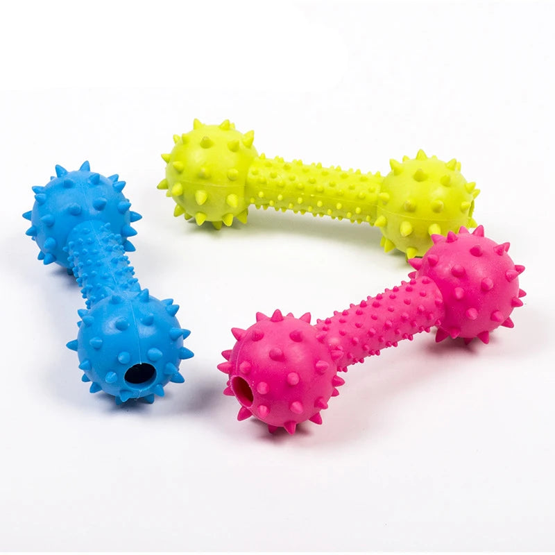 Rubber Bone Molar Toy – Interactive Teeth Cleaning for Puppies & Teething Relief