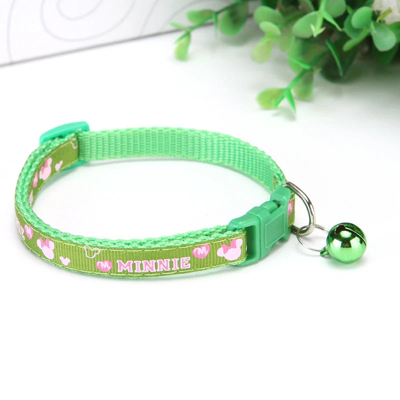 Adjustable Nylon Pet Collar with Bell – 19–32 cm Quick-Release Safety Collar for Dogs
