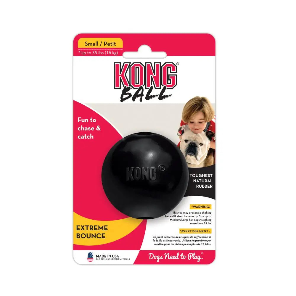 KONG Extreme Ball Dog Toy – Ultra Durable Rubber Fetch Ball (S)