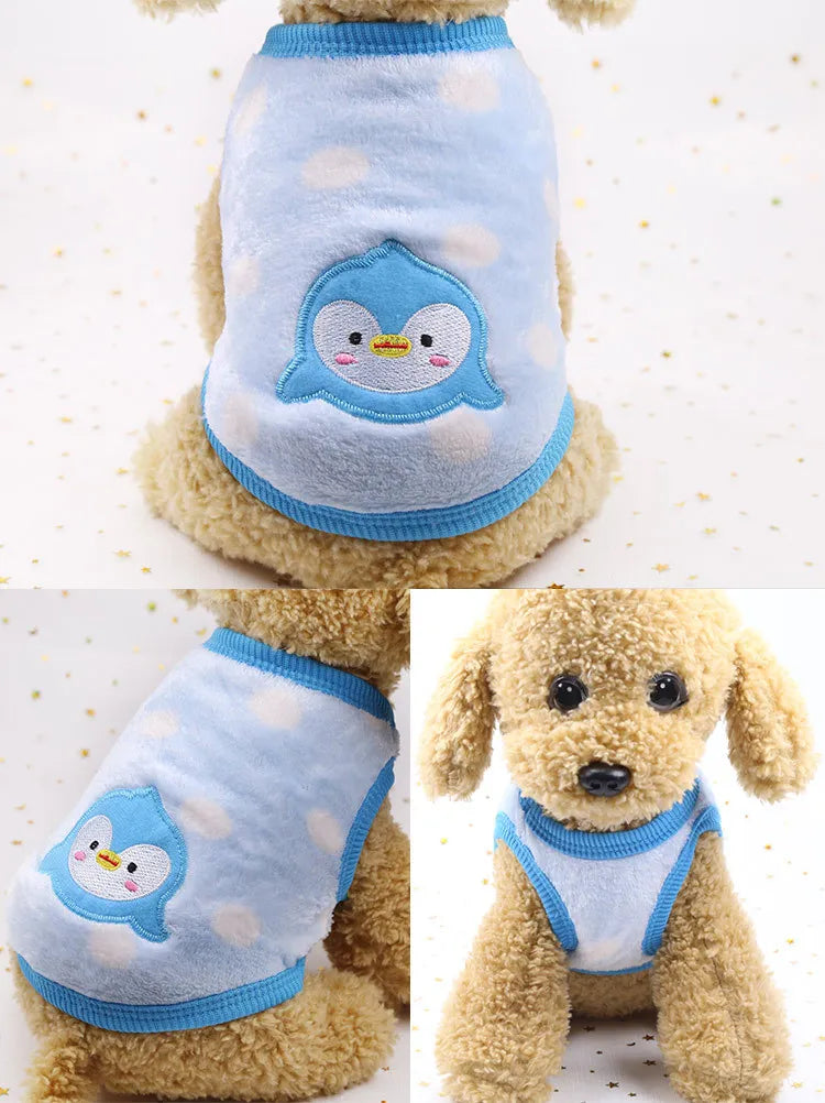 KAJIPETCN Winter Dog Vest – XXS Fleece Warm Coat for Small Dogs