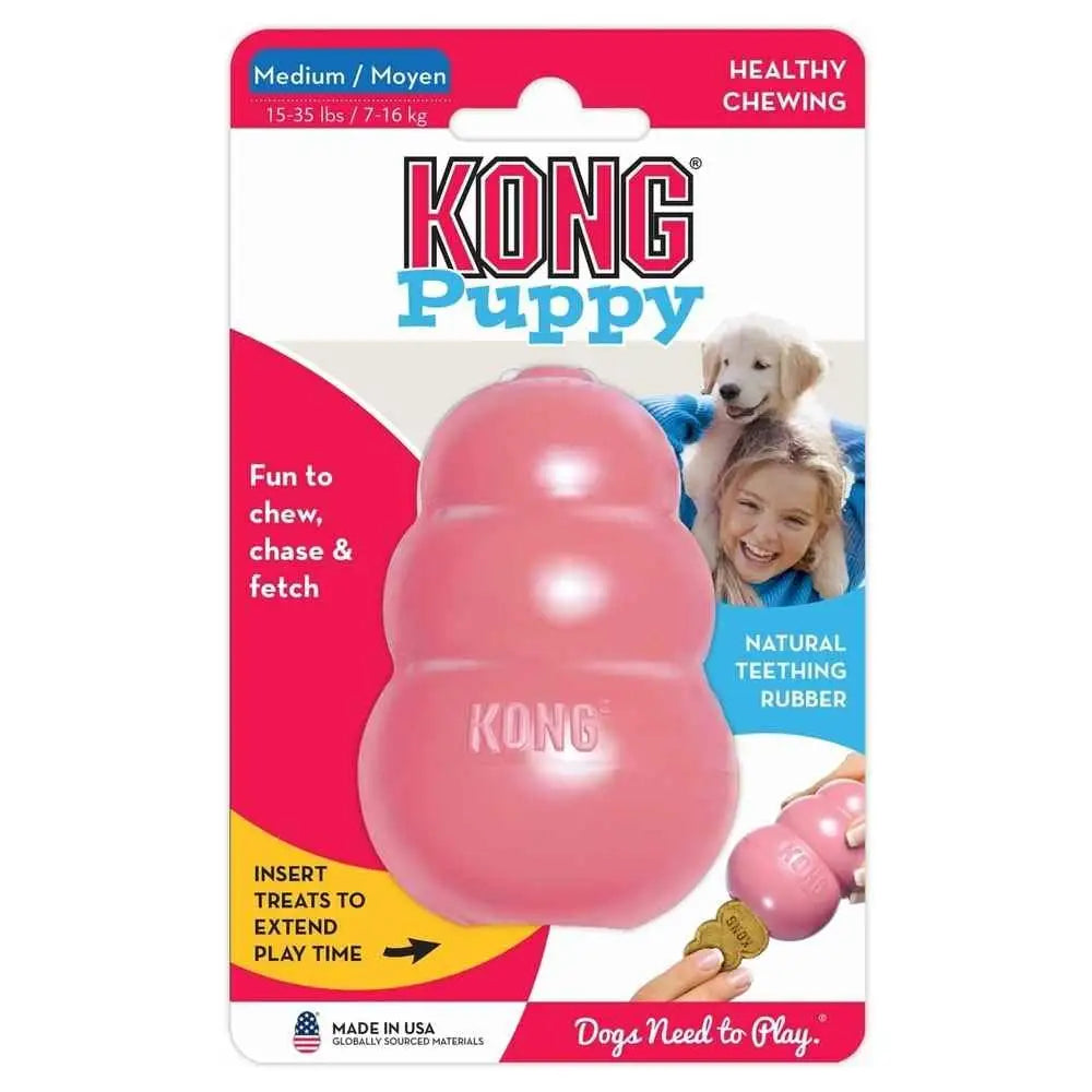 KONG Puppy Teething Rubber Dog Toy XS–L