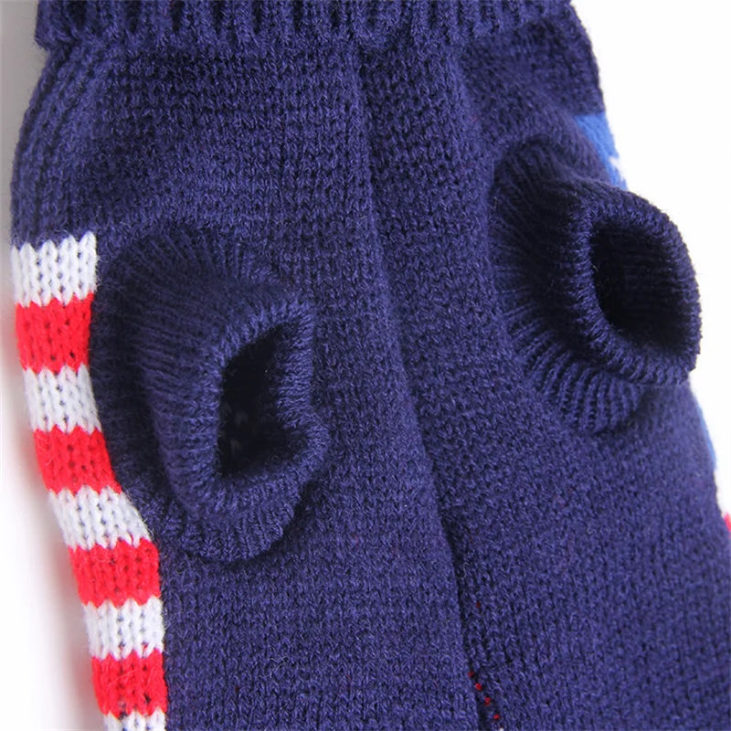 XLeiPet Cartoon Dog Sweater – Warm Stretch Knit Pullover