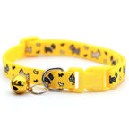 Adjustable Nylon Pet Collar with Bell – 19–32 cm Quick-Release Safety Collar for Dogs