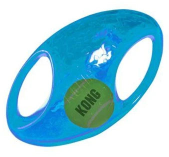 KONG Jumbler Ball Football Dog Toy M/L – Squeaky Fetch