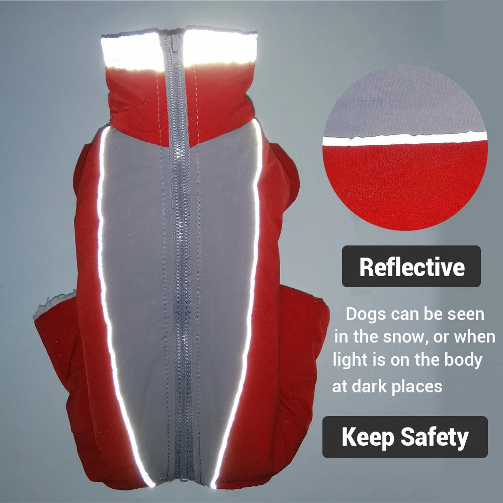 Glorious Kekcn Waterproof Fleece Dog Jumpsuit – Winter Warm & Reflective