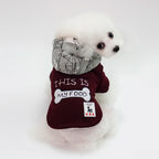 Brother Dog Cotton Winter Hooded Jacket – Warm Coat for Small Dogs