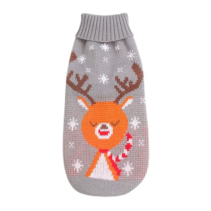 Christmas Dog Sweater – Red Wool Knit Holiday Pullover