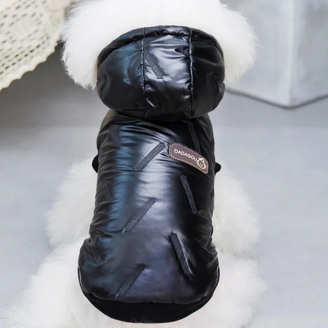 Brother Dog Cotton Winter Hooded Jacket – Warm Coat for Small Dogs