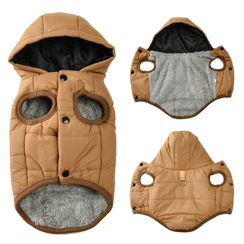 Thick Warm Dog Jacket – Autumn Winter Coat for Small Dogs