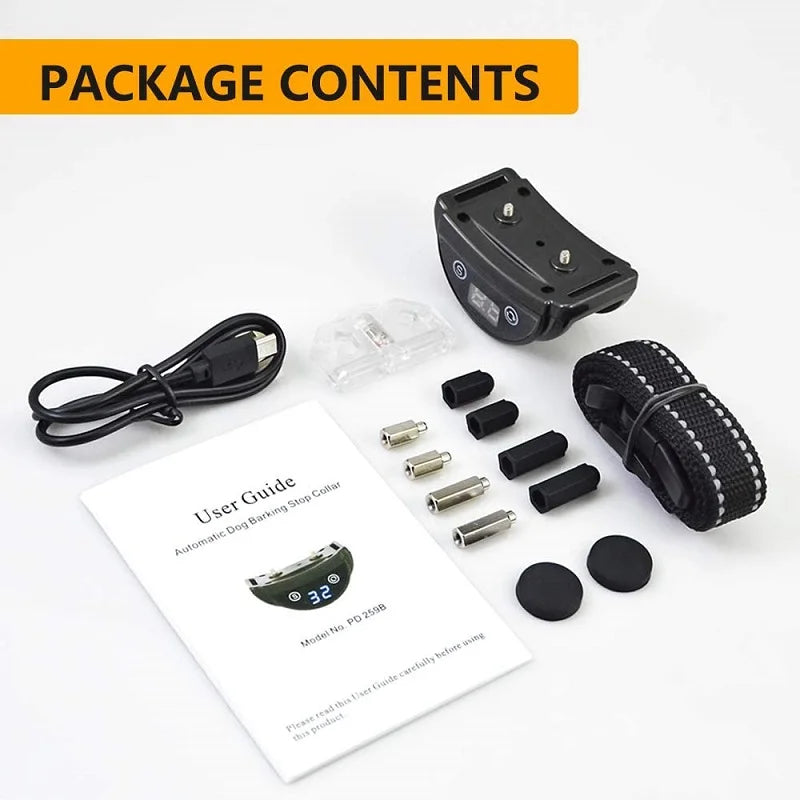 PaiPaitek PD259B Anti Bark Collar – 60 Day Rechargeable Waterproof