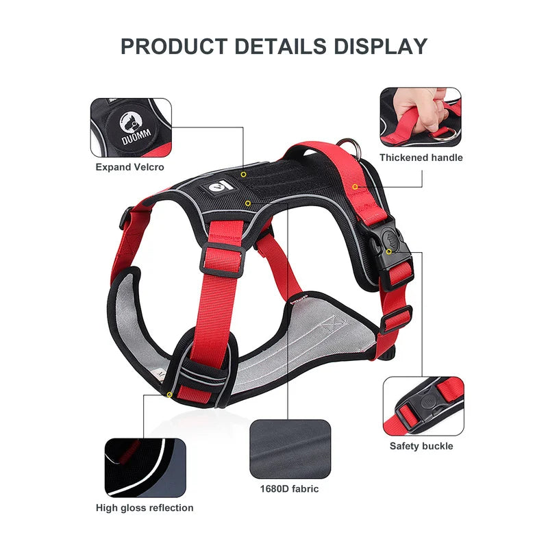 Tactical Dog Harness – Waterproof Reflective Vest