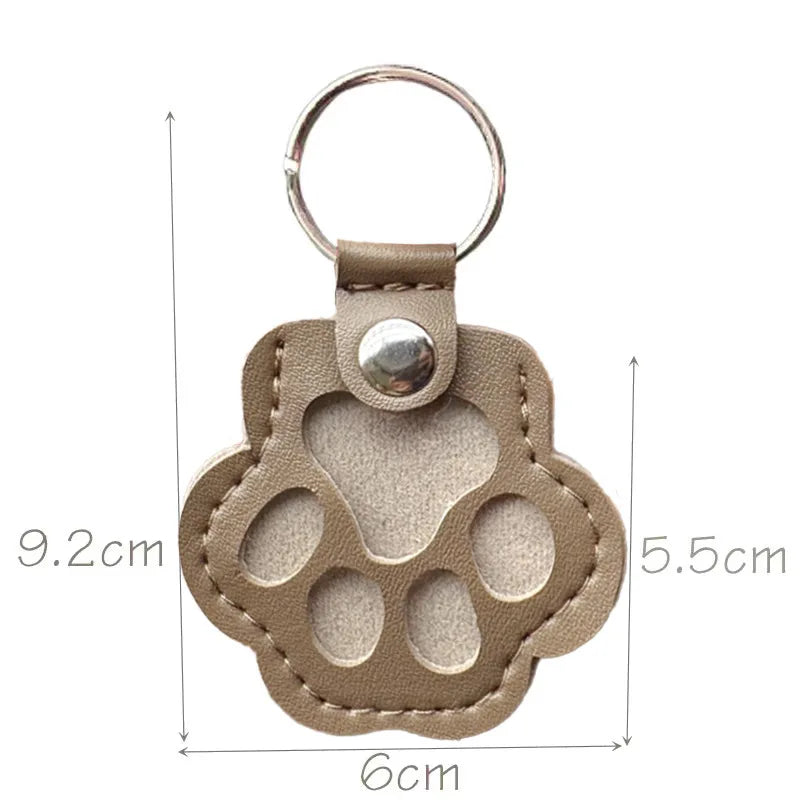 Leather Dog Memorial Keychain – Fur Keepsake Locket Gift