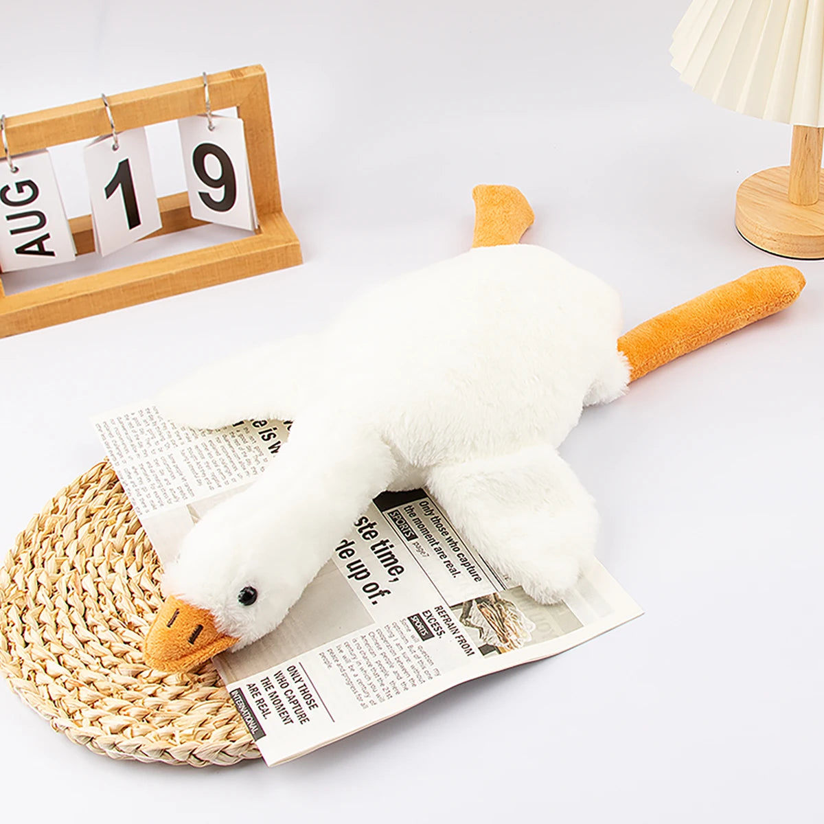 50cm Soft Goose Plush Dog Toy – Calming Anxiety Relief