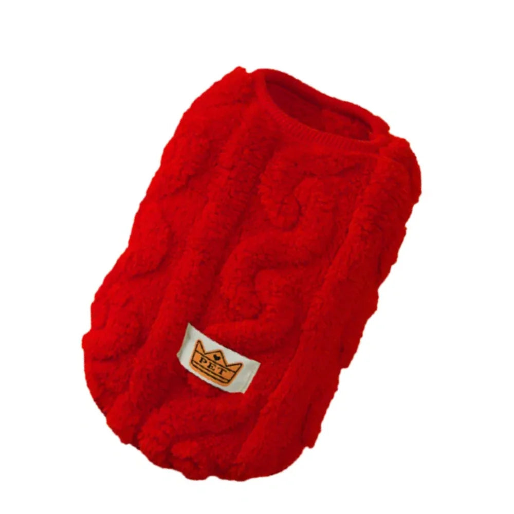 Holapet Soft Fleece Dog Sweater | XS-XL | Pink, Khaki, Red & Green